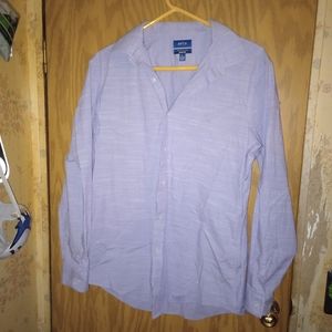 APT. 9 Premier Flex Slim Fit Dress Shirt Mens Large Purple Long Sleeve Button Up